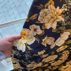 Navy and Floral Spaghetti Strapped Jumpsuit